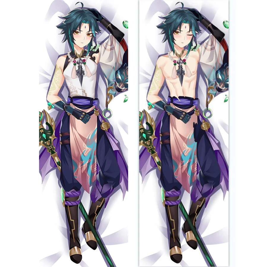 Наволочка Genshin Impact Xiao Dakimakura для мужчин Otaku обнимающая подушка тела Чехол