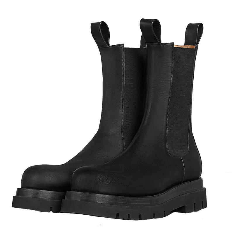 

Женские винтажные высокие ботинки, мотоциклетные ботильоны на танкетке, Осенняя обувь из спилка на платформе, женские ботинки-оксфорды