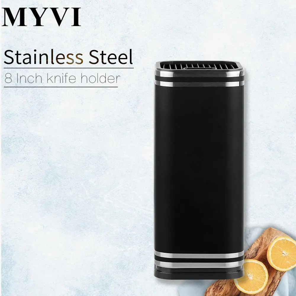 MYVI 8 дюймовый Черный Держатель ножей большая емкость блок из нержавеющей стали
