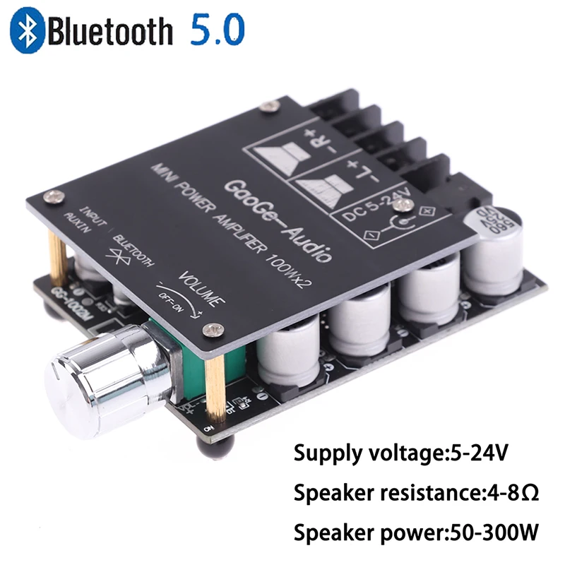 

ZK-1002L 502L MINI Bluetooth 5,0 DC 5-24V беспроводной аудио цифровой усилитель мощности W2X1 Bluetooth плата цифрового усилителя мощности