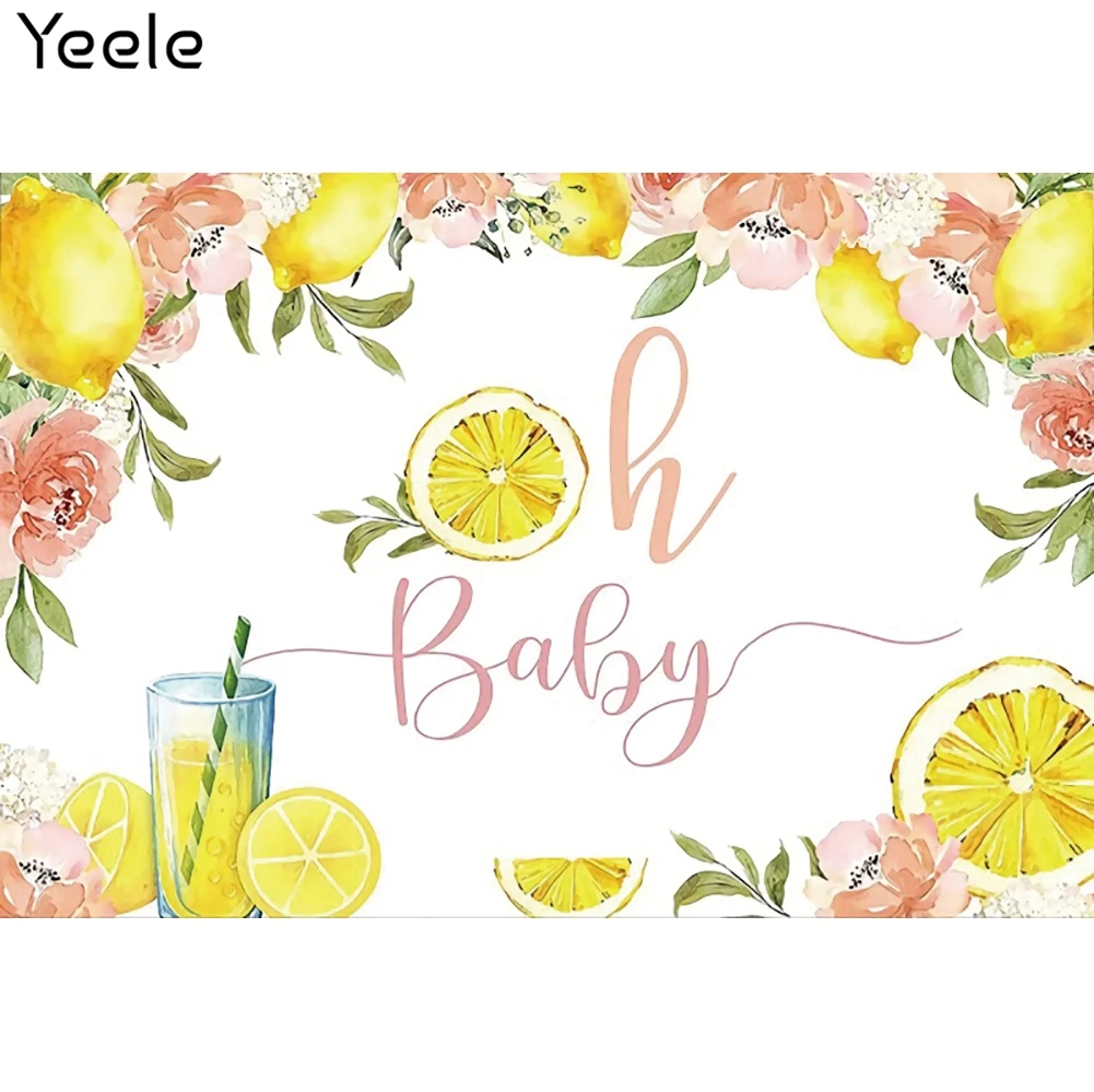 

Yeele Летних Фруктов на день рождения фон лимонного сока Baby Shower портретный фон фотосессия фотография фотостудия для фотосъемки