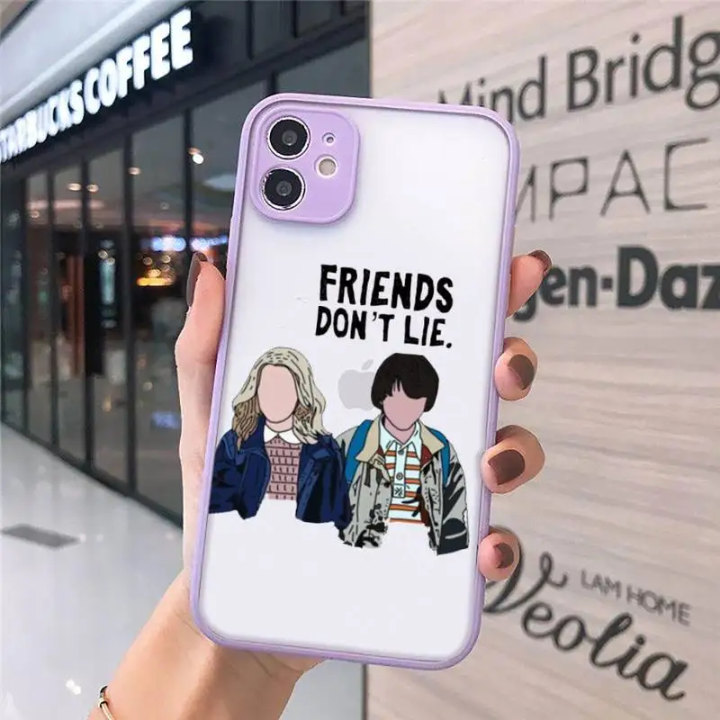 

Strange Things Phone Cases Matte Transparent for iPhone 7 8 11 12 s mini pro X XS XR MAX Plus cover funda