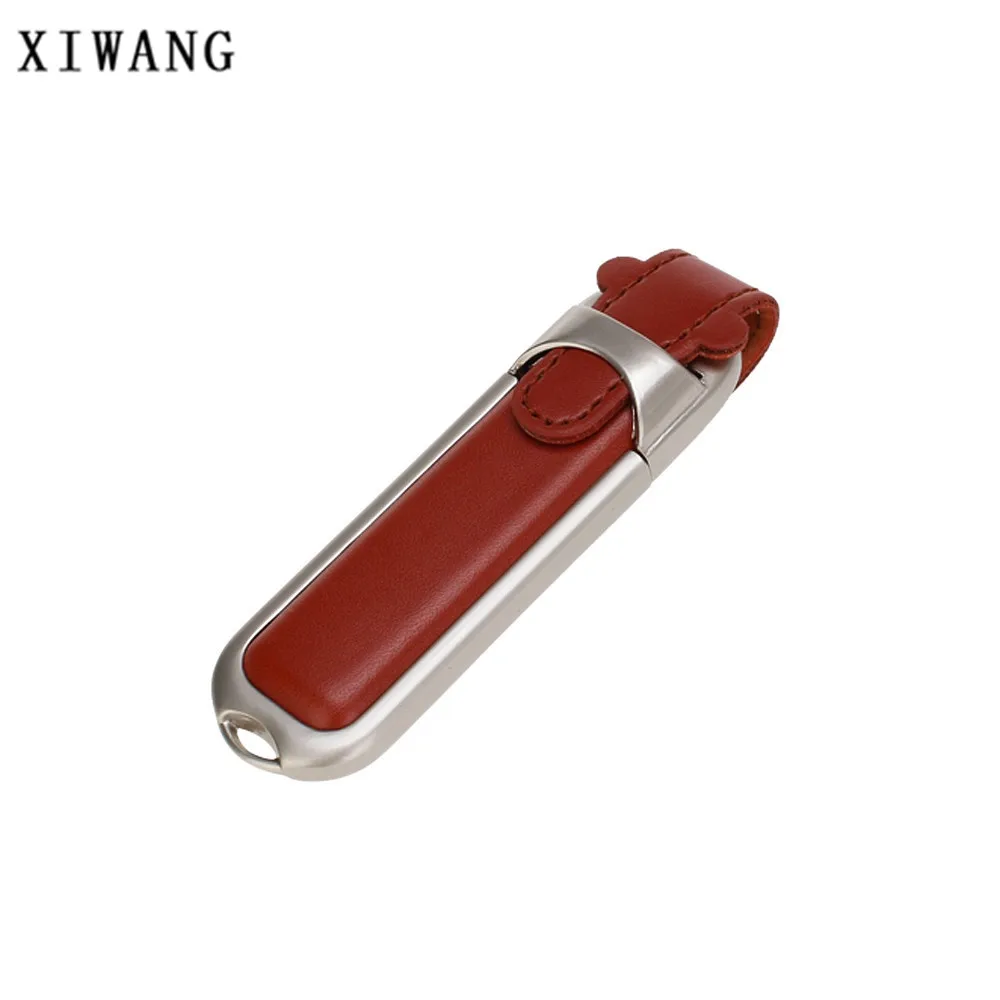 

Metal Leather USB Flash Drive Pendrive 128gb usb 2.0 4GB 8GB 16GB 32GB 64GB Key chain usb memory stick custom logo Free Shipping