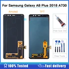 Super AMOLED для SAMSUNG Galaxy A8 плюс 2018 ЖК A730, ЖК-дисплей, сенсорный экран, дигитайзер, для сборки, SM-A730F A730F экран тестирование