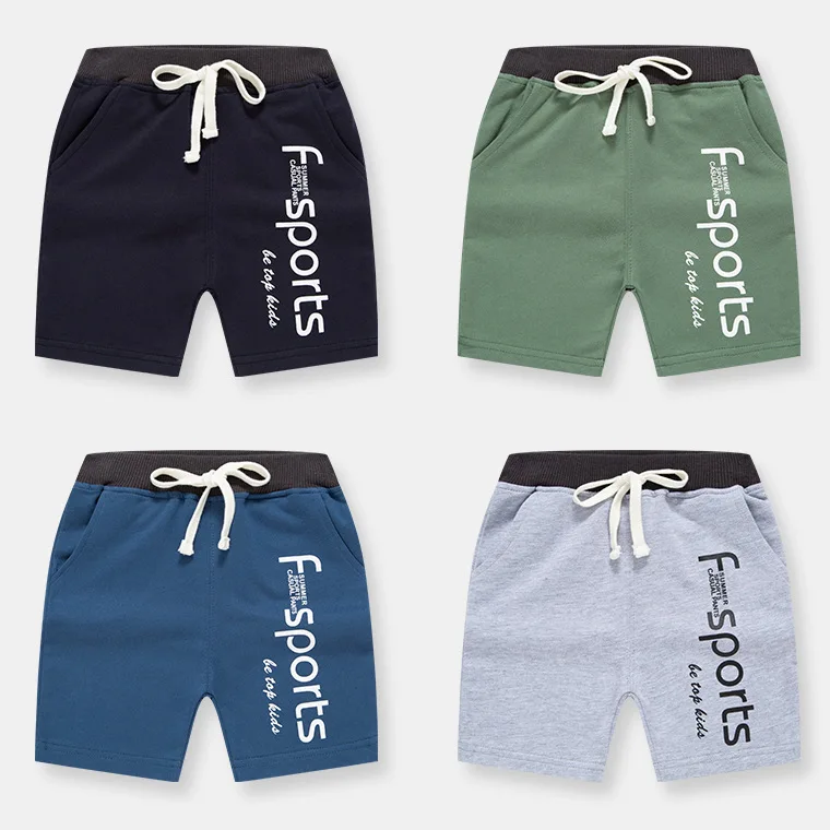 

2021 Summer Boys Shorts Children's Pants Girls Cotton Sport Pants Clothes Teens Korean Style Letter Printed