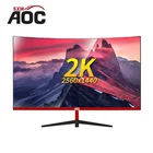 AOCSXM 27-дюймовый 2K изогнутый дисплей, 75 Гц Full HD игровой Плоский ЖК-экран, VGAHDMI 2560x1440