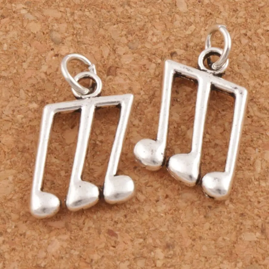

Music Thirty-second Note Spacer Charm Beads Pendants 19.9x14.9mm 150pcs zinc alloy Jewelry DIY T1631