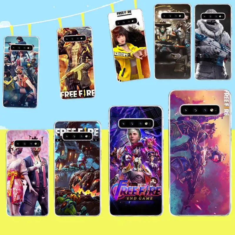 Free Fire Game Art Black Soft Shell Phone Case Capa for Samsung S9 plus S5 S6 S7 edge S8 S10 | Mobile Cases &amp Covers