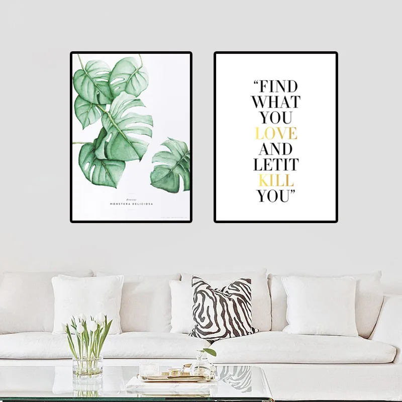 Современная Картина на холсте с цитатами английском языке плакаты и принты