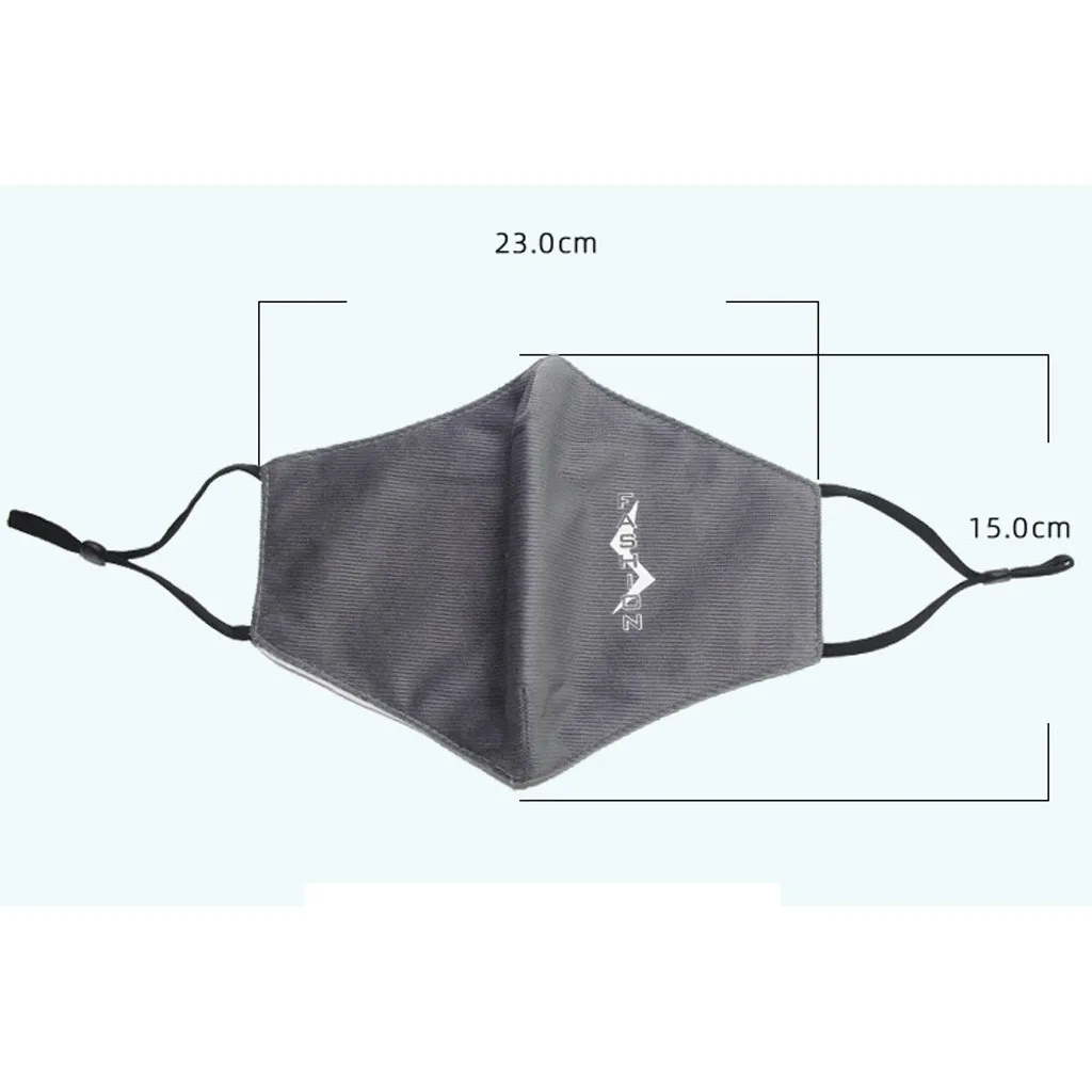 

4PCS Winter Adult Unisex Fashion Lightning Print Cotton Mouth Mask Outdoor Thick Reusable Washable Adjustable Thermal Face Mask