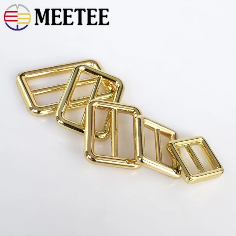 Meetee 4 шт. 15/20/25/32/38 мм металлическая сумка с регулировкой золотистого цвета пряжки