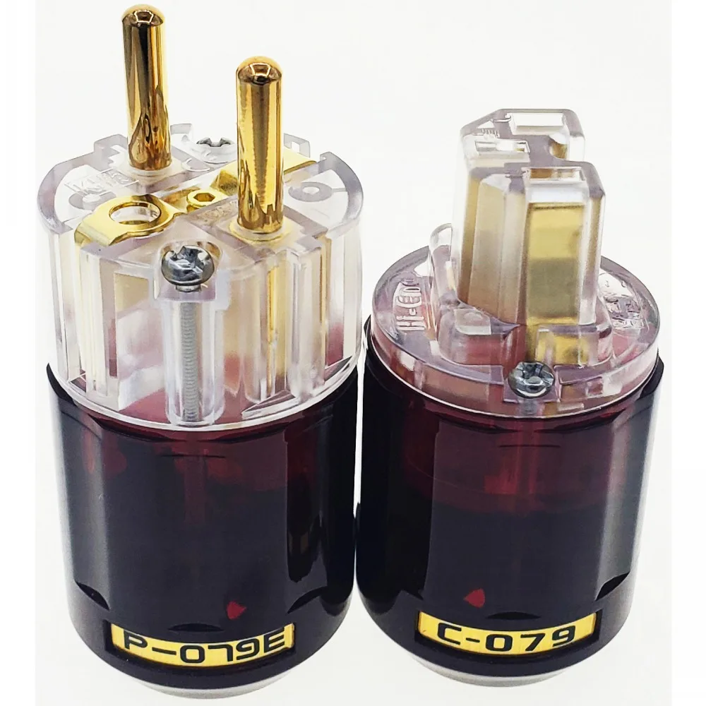 Hifi Oyaide C 079 P 079e Schuko Европейская штепсельная Вилка питания 24k позолоченный IEC аудио