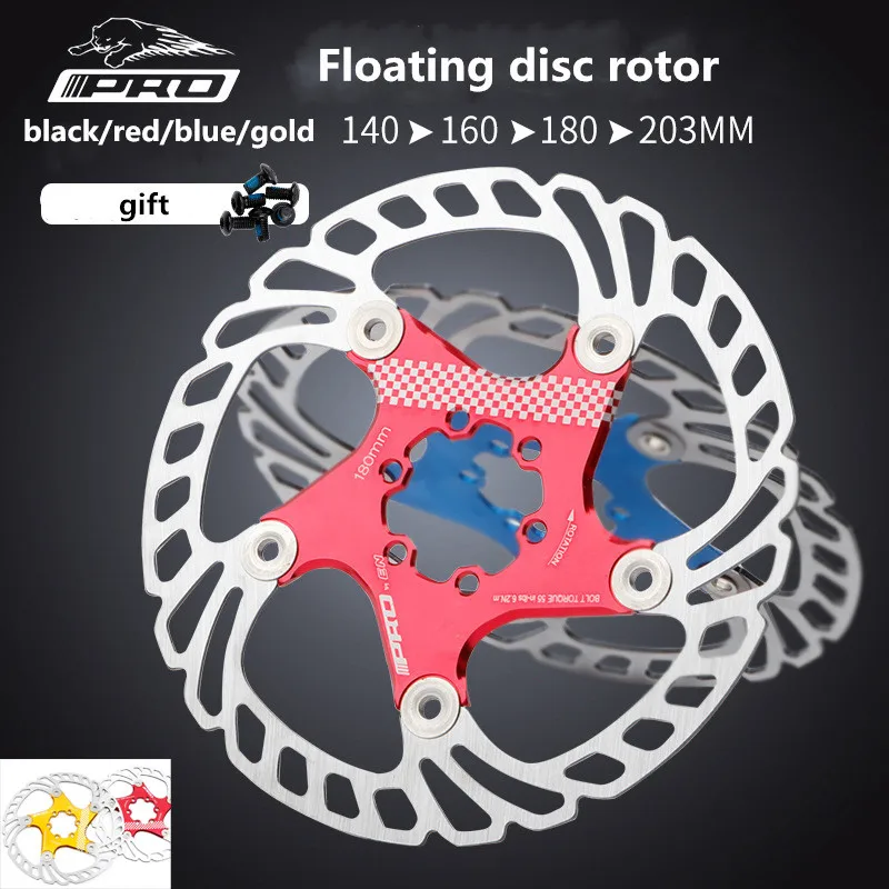 

Bicycle 140 160 180 203mm disc brake rotor floating thickening anodized quick cooling ultra-light disc