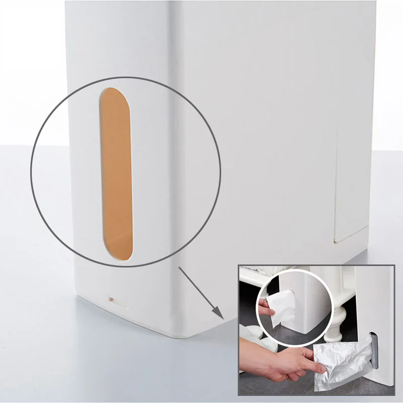 plastic bathroom trash can with toilet brush waste bin narrow dustbin garbage bucket kitchen bathroom household cleaning tools free global shipping