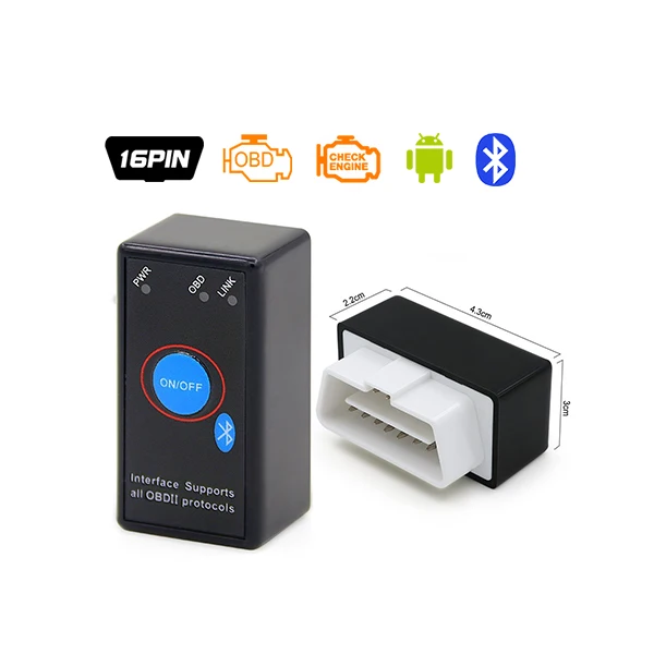 ELM327 V1.5 Bluetooth/wifi с чипом PIC18F25K80 Kingbolen ELM 327 OBD2 диагностический инструмент для Android/IOS/PC OBDII автоматический сканер - Цвет: Button Bluetooth