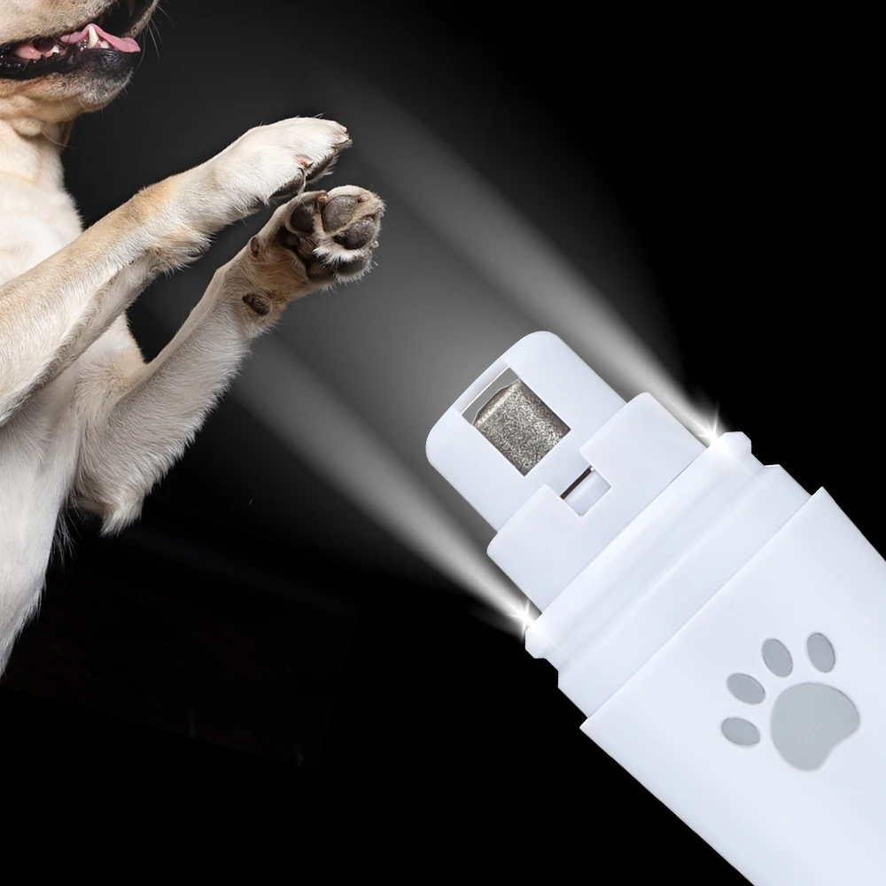 Dog Nail Clipper With LED Light Electric Painless Pet Grinder USB Rechargable 3-Speed Cats Paws Grooming Trimmer Low Noise | Дом и сад