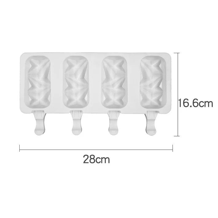 Силиконовый Лоток Для Льда Формы для крема на 4 ячейки безопасный пищевых
