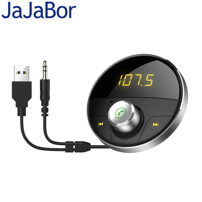 JaJaBor fm-передатчик fm-модулятор Bluetooth автомобильный комплект громкой связи AUX 3,5 мм музыкальный mp3-плеер аудио адаптер музыкальный приемник