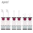 Акриловые серьги-подвески в стиле аниме, клипсы для женщин и девушек, рассекающие демонов Kimetsu No Yaiba, серьги зажимные