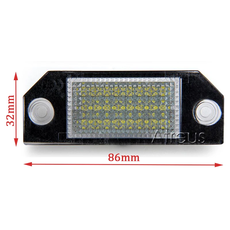 Mutips Автомобильный светодиодный Подсветка регистрационного номера 12V для Ford Focus 2
