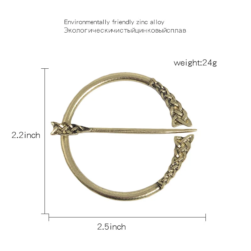 

High Quality Vintage Viking Pins Medieval Nordic Brooch Accessories Belt Scarf Buckle Coat Cloak Pins for Women Men FS99