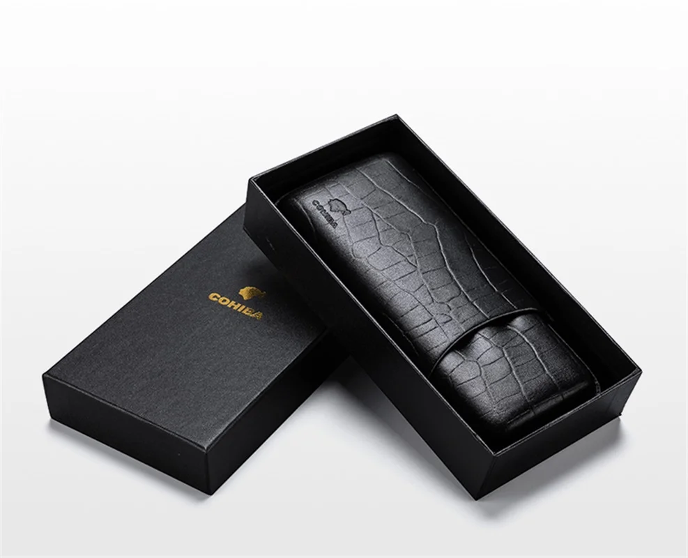 Новый COHIBA коровья кожа 3 сигары дорожная сумка для переноски Чехол с рисунком