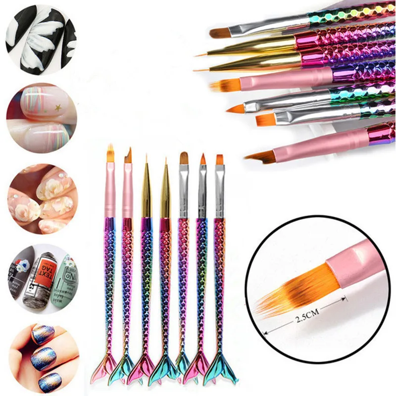 

7 шт./набор, искусственная ручка для дизайна ногтей