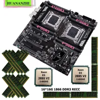 HUANANZHI X79-16D Dual Socket Motherboard Combo On Sale 2 Processors Xeon CPU E5 2695 V2 Big Brand RAM 256G(16*16G) 1866 RECC