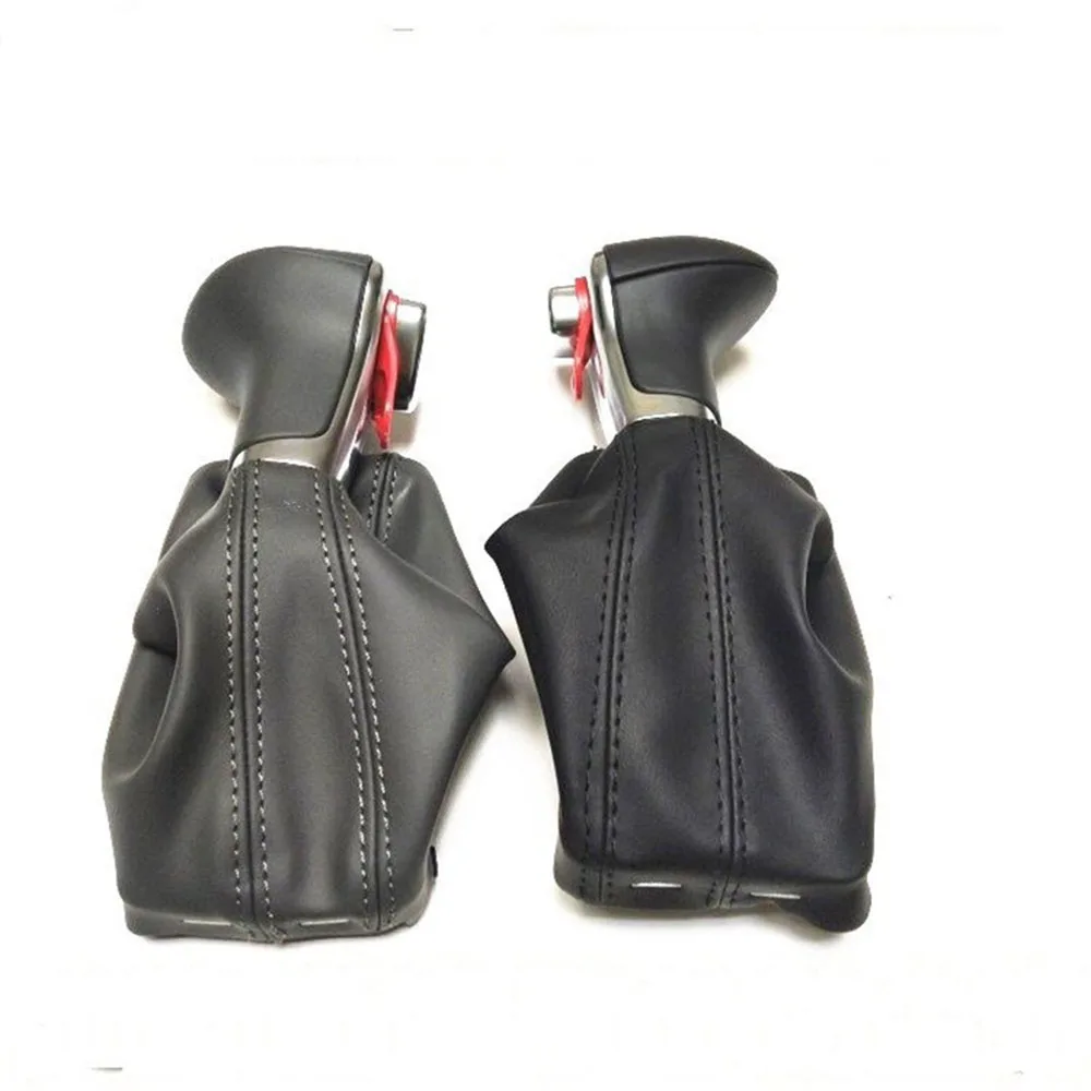 

Leather Gear Shift Knob Gaiter Boot Cover Dustproof Waterproof Cover Speed Gear Shift Knob For A4 A6 Q5 Q7