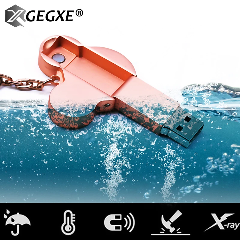 XGEGXE металлический флеш накопитель 2 0 32 ГБ 16 8 4 Usb 64 для ПК карта памяти Бесплатная