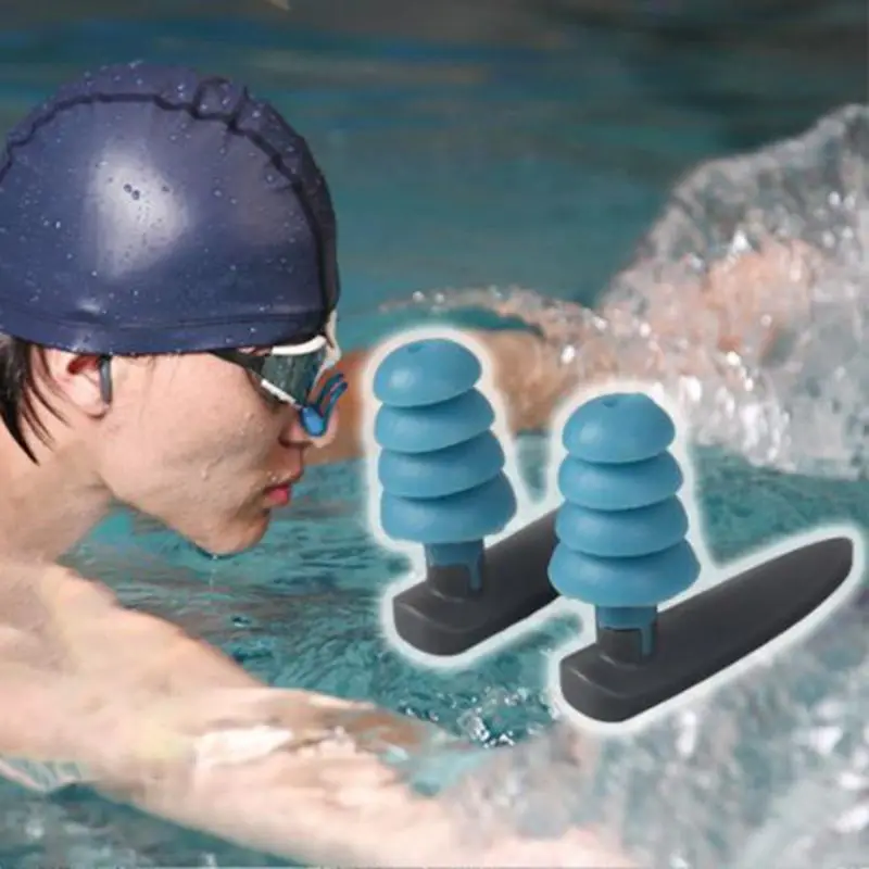 

Soft Silicone Swimming Ear Plugs Comfortable Waterproof Noise Cancelling Reusable Hearing Protection Earbuds Storage Case