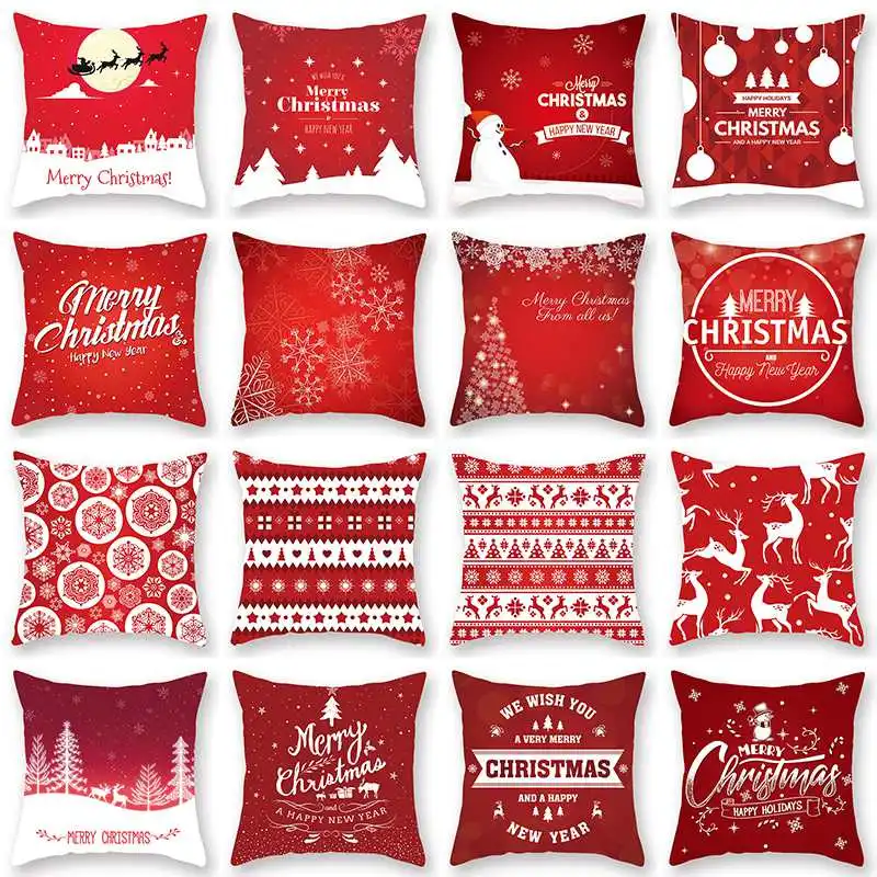 Чехол для подушки red & snow Merry Christmas украшения дома отеля рождественские подарки