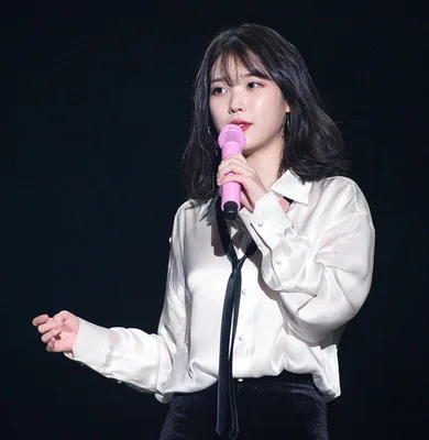 Kpop IU Lee Ji Eun с той же шелковой рубашкой цвета красного вина Женская Весенняя новая