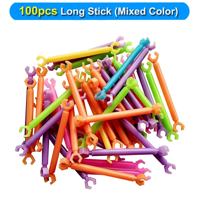 100pcs Long Sticks 100/880 шт. клеевые карандаши новые сборные строительные блоки для детей стека палочки игрушки Смарт различными видами профилей стержни игрушка «сделай сам» для детей E1-5 - Цвет: 100pcs Long Sticks