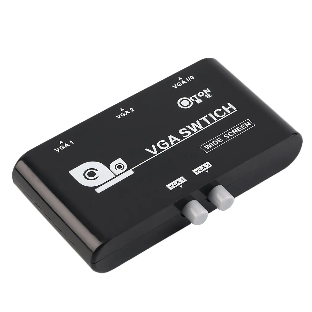 Новый оригинальный 2 в 1 выход VGA/SVGA ручной переключатель для ЖК-ПК оптом Прямая