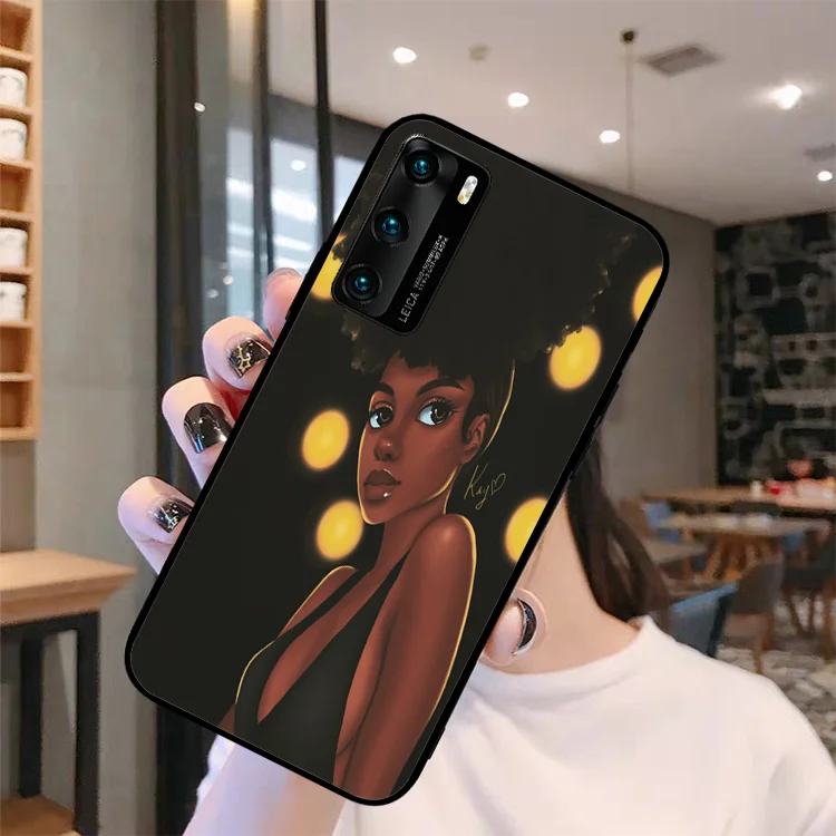 Персонализированный Мягкий силиконовый чехол из ТПУ для телефона MELANIN POPPIN Black Girl