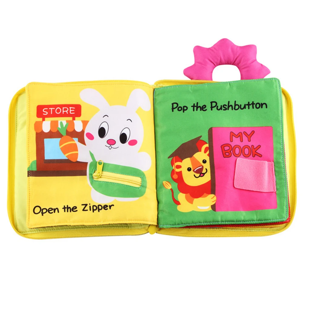 Kids Soft Book Zip Button Buckle Tie Lace Time Basic Skills Learning Toy | Игрушки и хобби