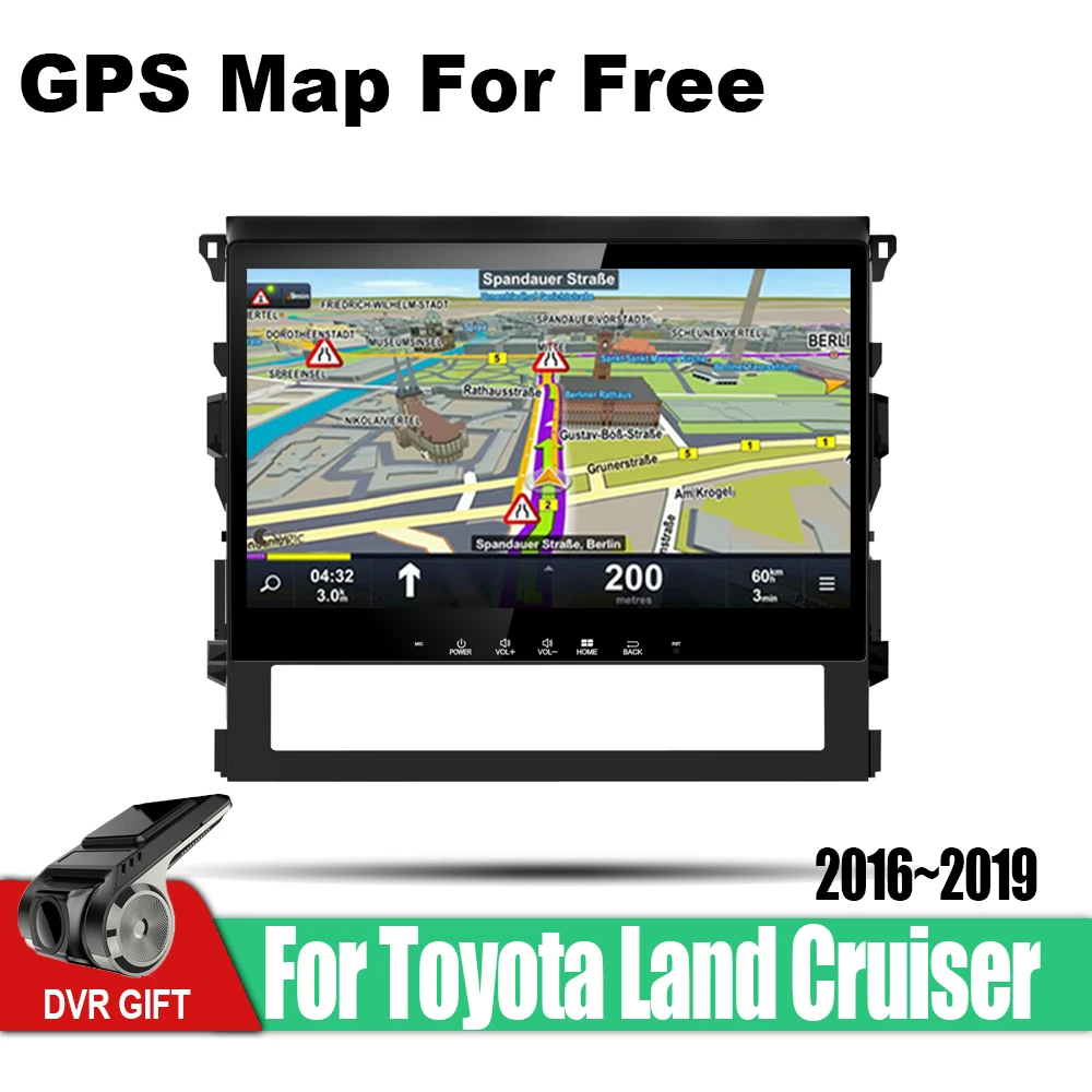 ZaiXi Android автомобильный GPS мультимедийный плеер для Toyota Land Cruiser 2016 ~ 2019