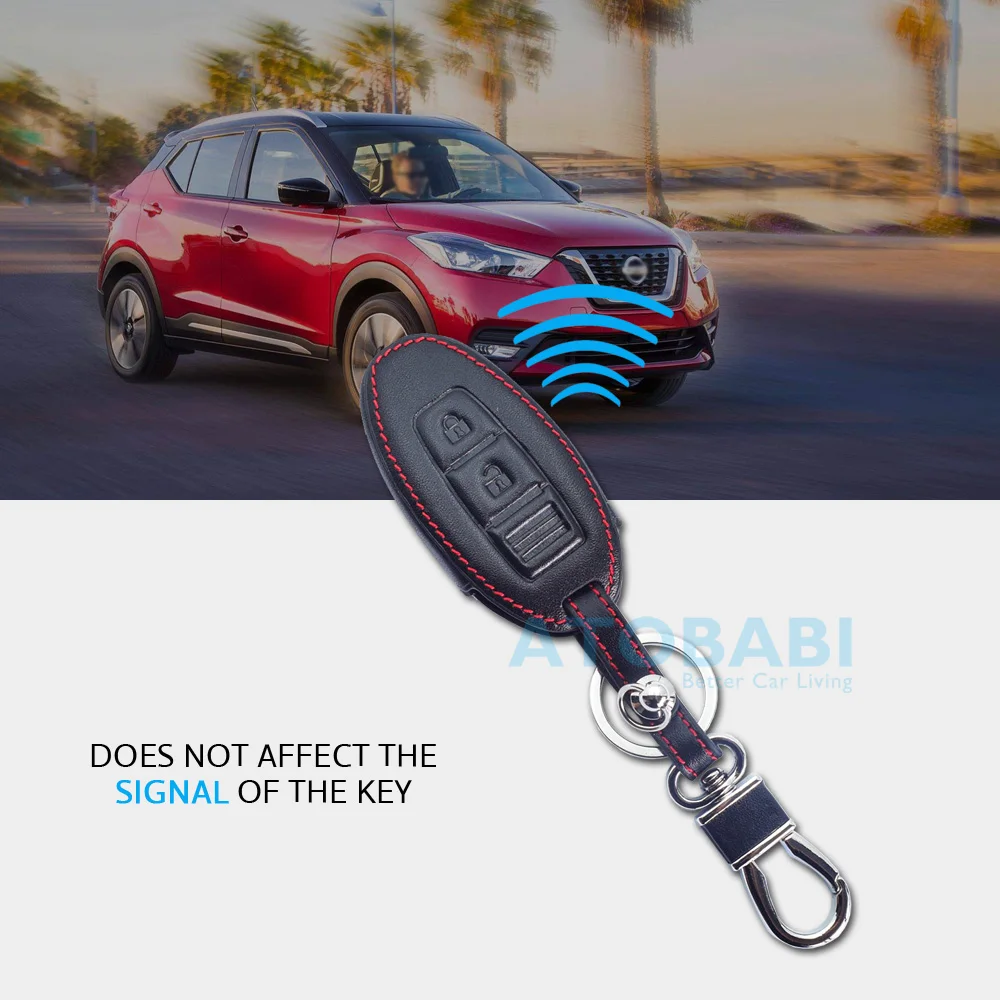 Кожаный чехол для автомобильного ключа Nissan 350Z Almera Altima Armada Qashqai Cefiro Cube Juke Livina