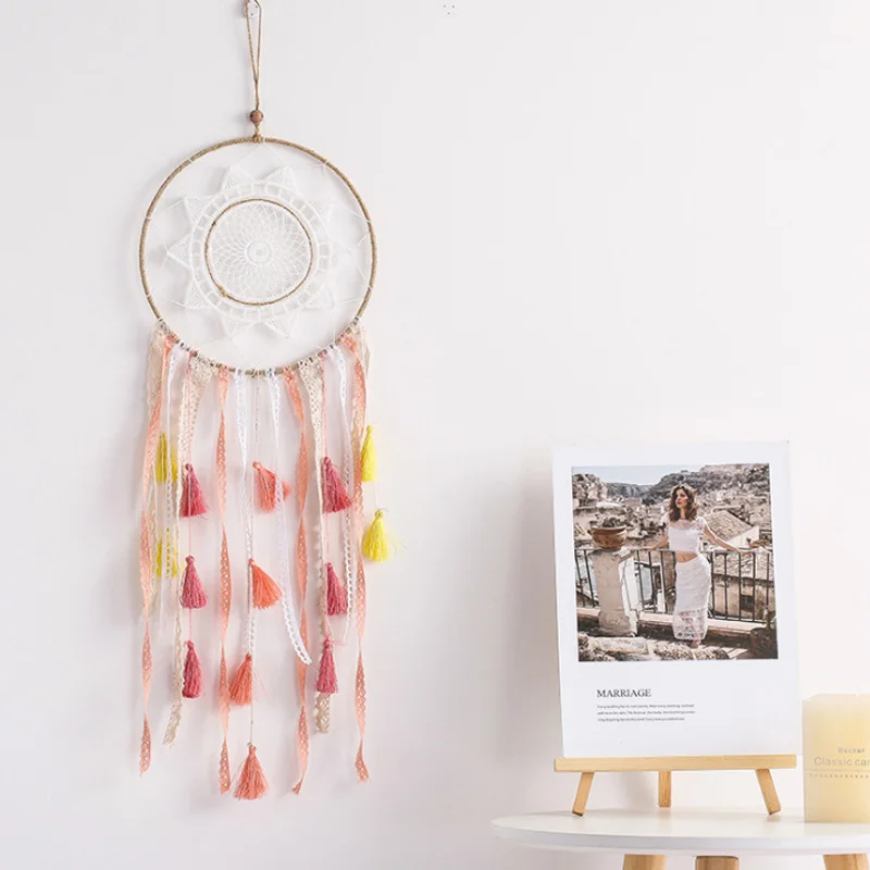 

Creative gradient color tassel dream catcher pendant multicolor bohemian dream catcher home hanging ornaments XR159