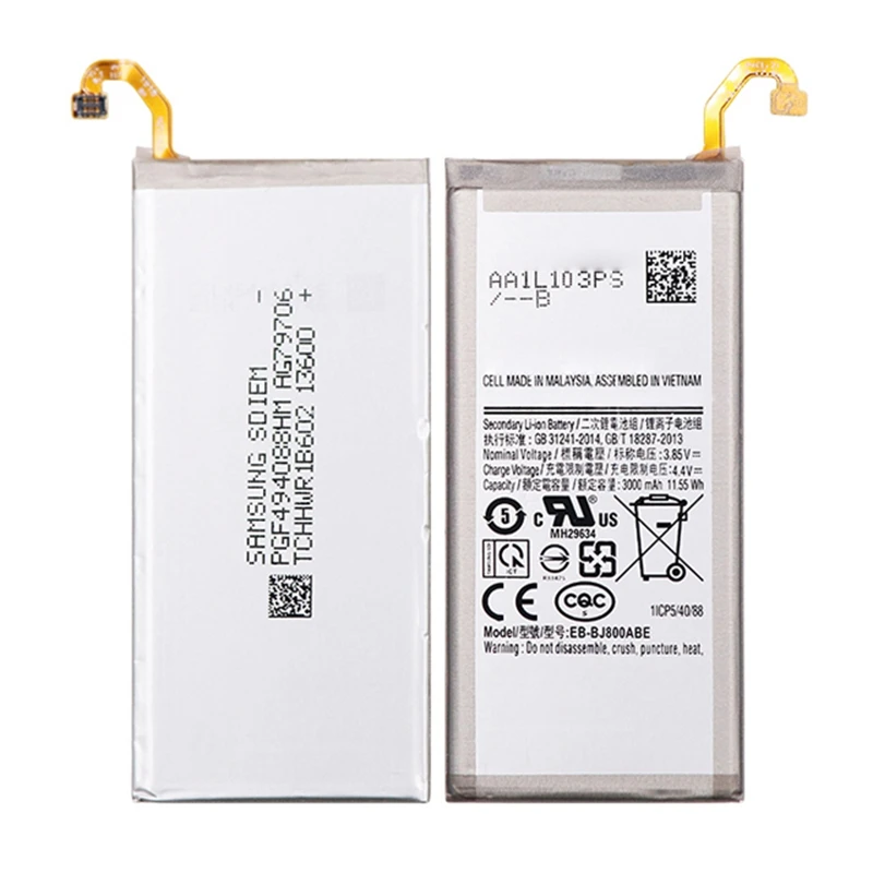 

Original Phone Battery EB-BJ800ABE For Samsung Galaxy J6 2018 A6 On6 J600 J800 Real Capacity 3000mAh Bateria Replacement