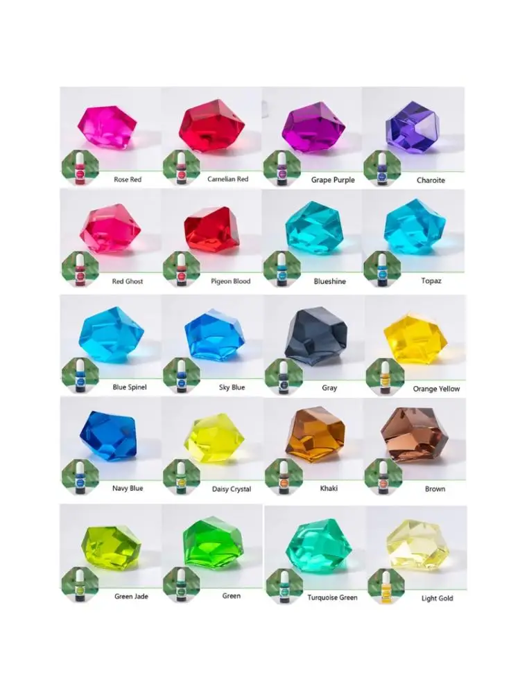 

24 Colors Transparent Crystal Colorant Pigment Concentrated Resin Coloring Art B36D