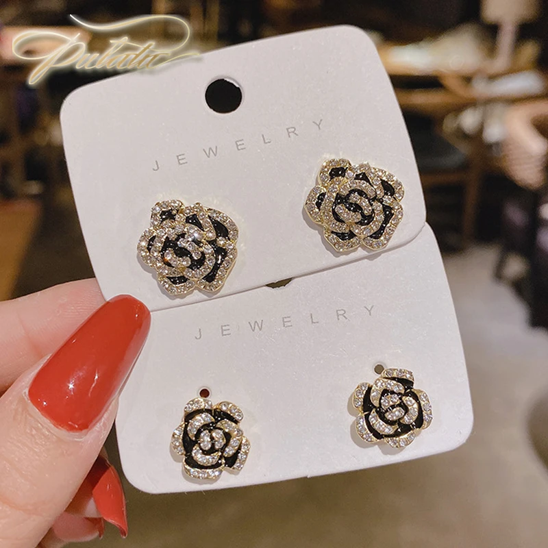 

Серьги PULATU модные ювелирные изделия 2021 серьги-гвоздики в форме цветка дизайнерские роскошные украшения Эффектные серьги аксессуары для же...