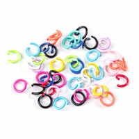 100pcslot metal open jump ring 8mm dia round candy color split rings for diy jewelry making findings wholesale