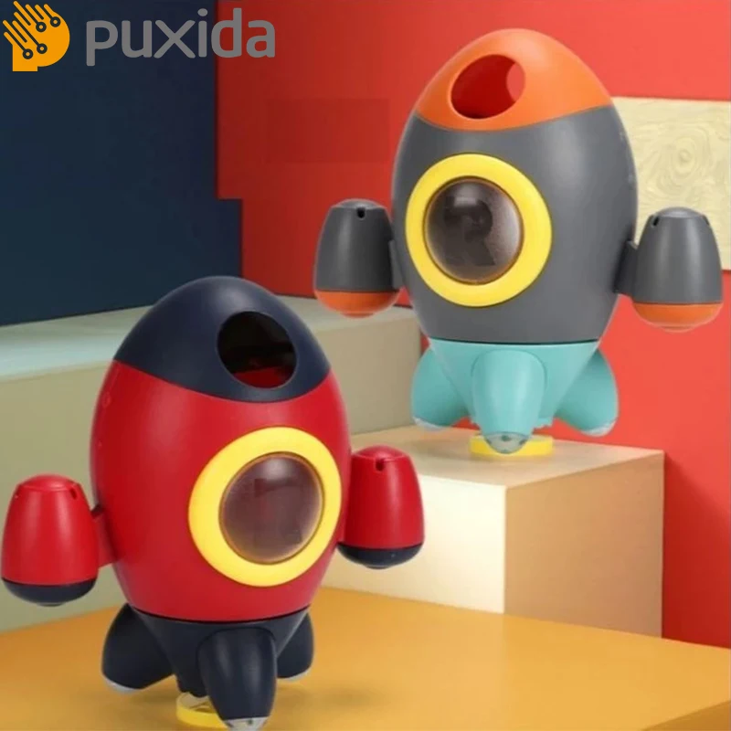 

Игрушка для ванны PUXIDA Space Rocket, вращающийся спрей, детский бассейн, детский душ, игры, развлекательная ванна, набор для ванны
