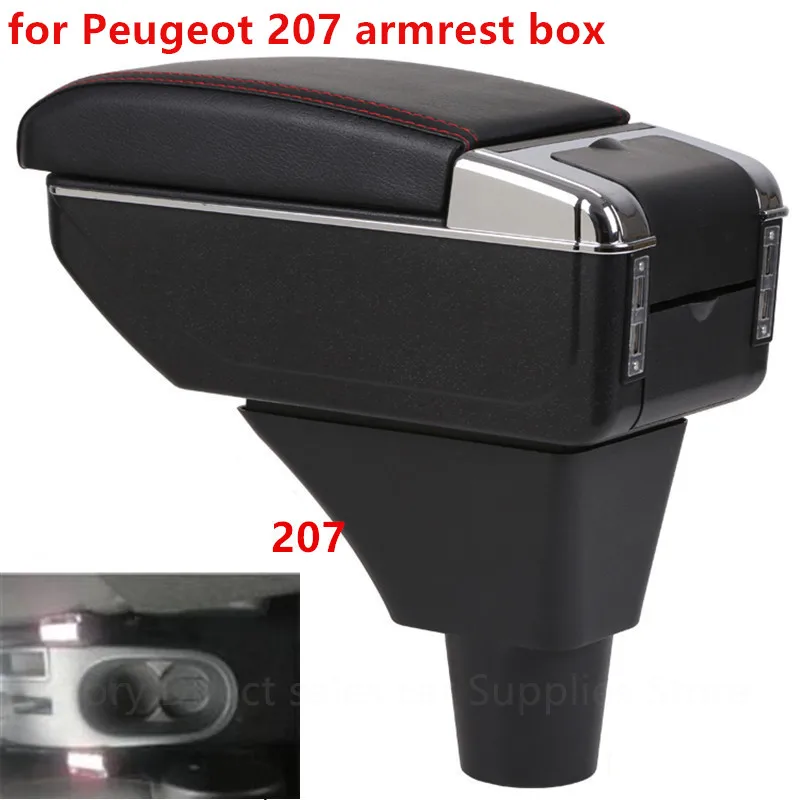 Для peugeot 207 подлокотник коробка USB зарядка увеличение двойной слой центральный