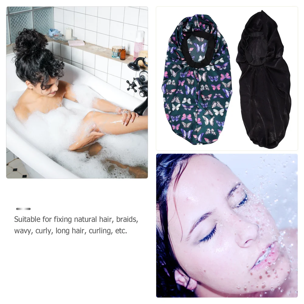 

1 Set 2Pcs Sleeping Caps Comfortable Home Nightcaps Hair Care Beauty Salon Caps