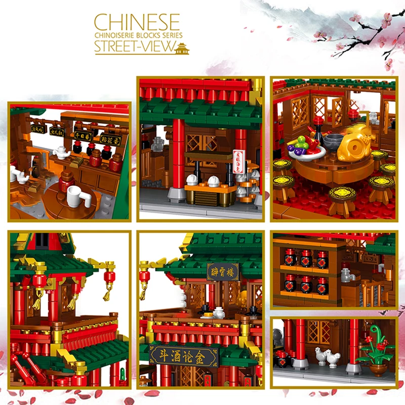 

NEW Creator Ancient Chinese Style Series Building Blocks Zuixiao Floor Architecture Bricks Toys Birthday Gift For Adult