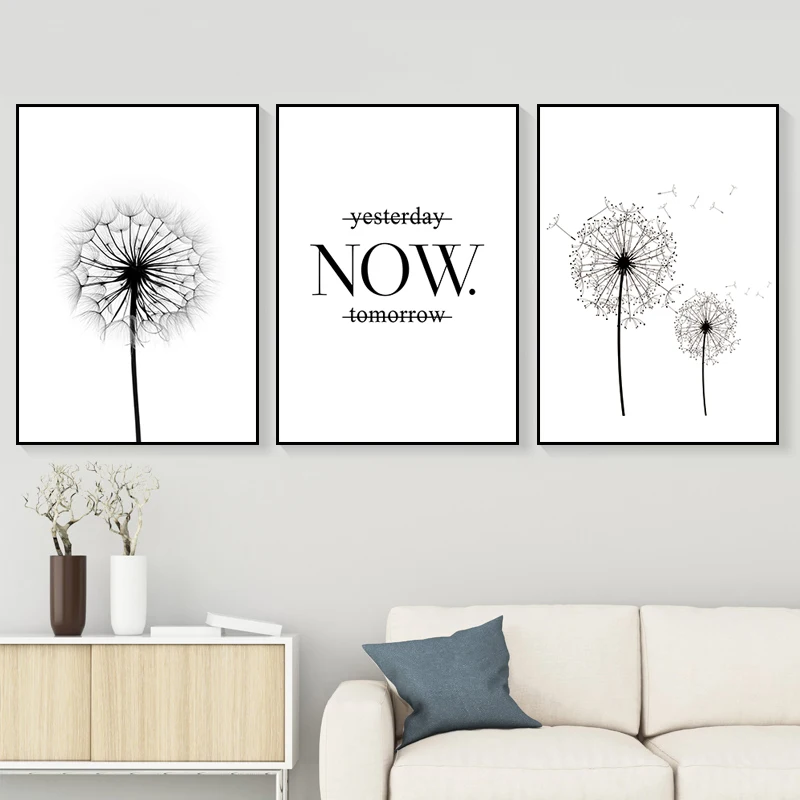Вчера сейчас завтра Мотивационная Цитата плакат настенный художественный принт