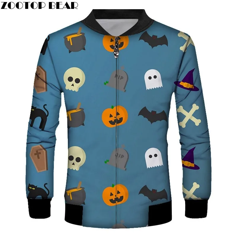 

Hot Sale Men's Jacket Casual Streetwear Harajuku Sweatshirts Halloween Men Long Sleeve New Year Zipper Clothes ZOOTOP BEAR